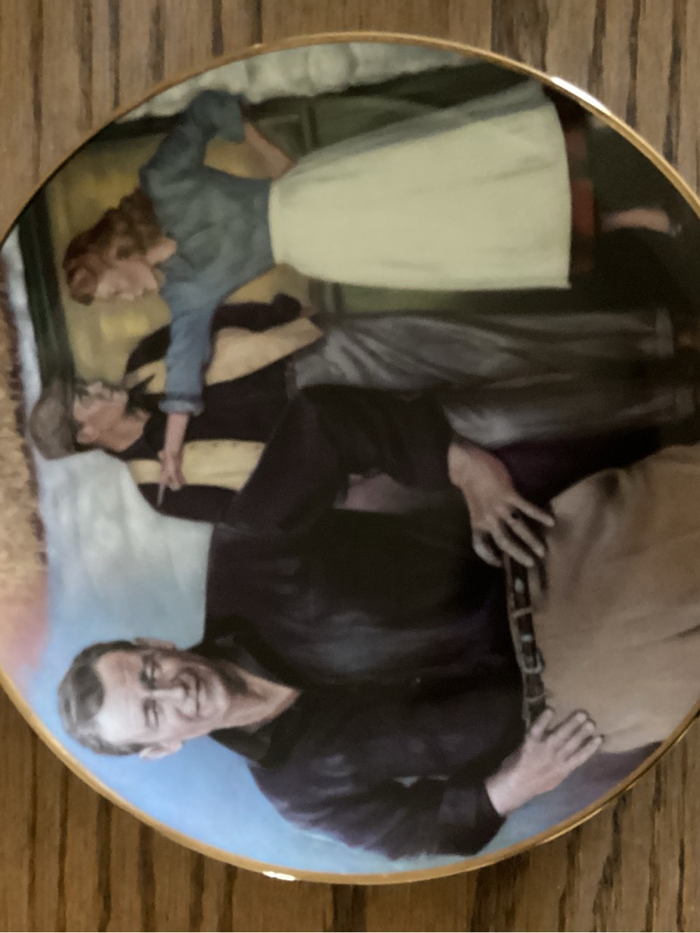 Republic Pictures 'The Quiet Man' Commemorative Plate - White with Black Print